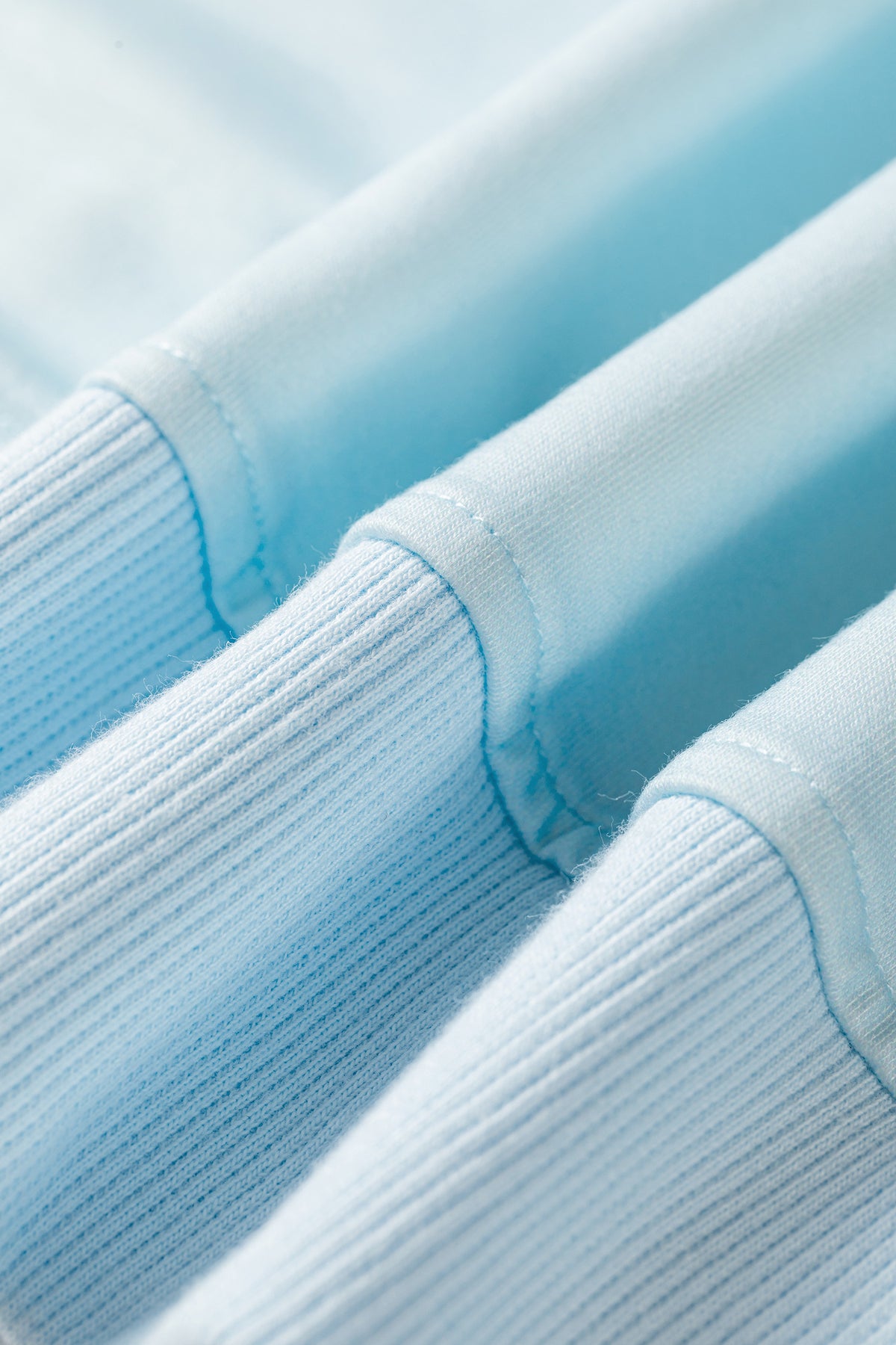 Sky Blue Polka Dot Print Crossed Seam Detail Oversize Tee