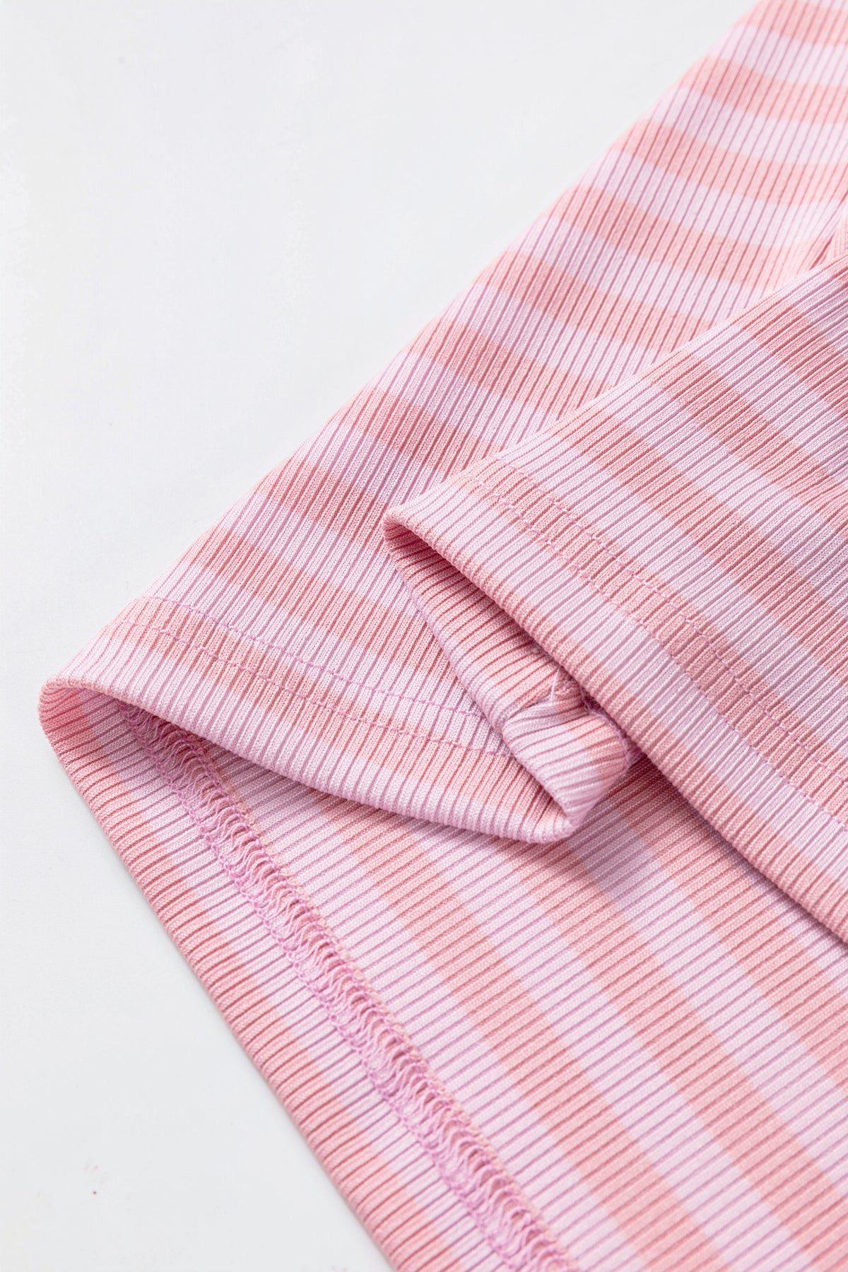 Yellow Stripe Ribbed Knit Slim Tank Top